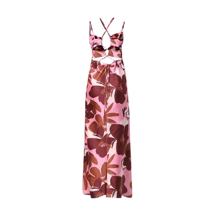 Sleeveless Floral Fashionable Dress Sleeveless Floral Fashionable Dress